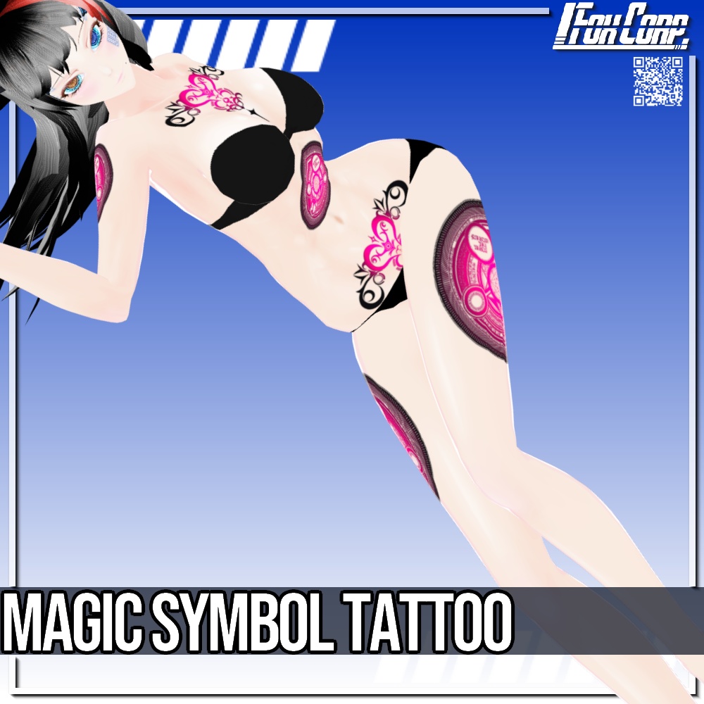 VRoid用 4色展開 魔法陣タトゥー - Magic Symbol Tattoo 4Colors