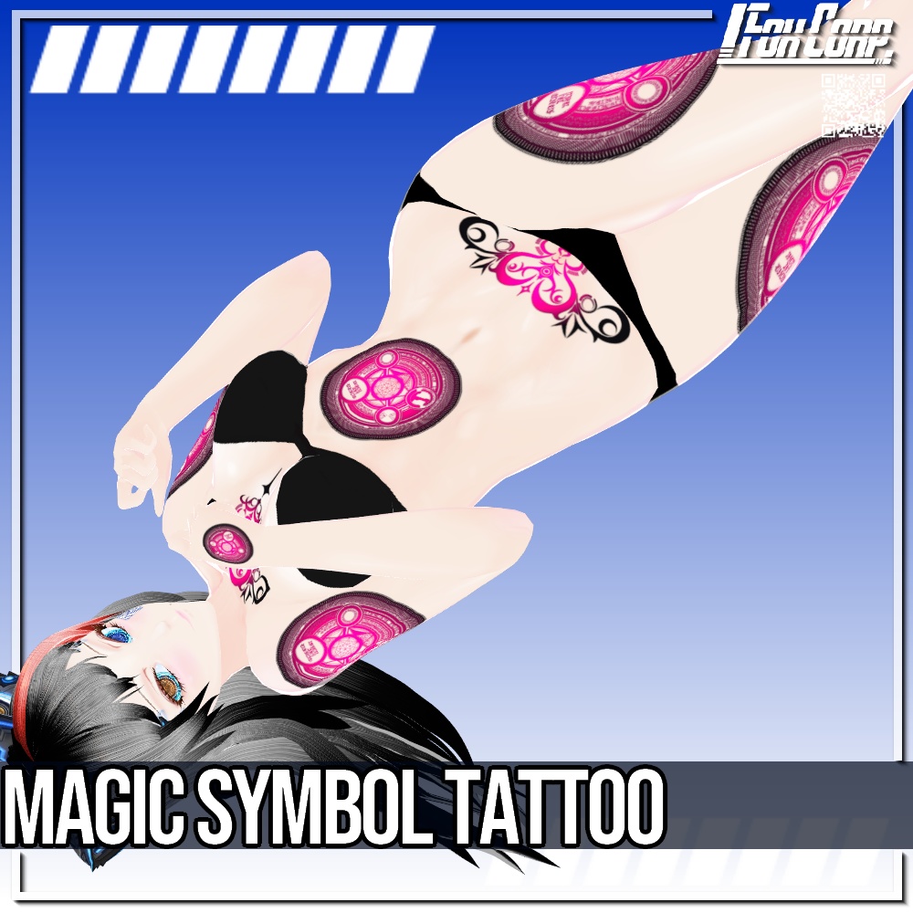 VRoid用 4色展開 魔法陣タトゥー - Magic Symbol Tattoo 4Colors