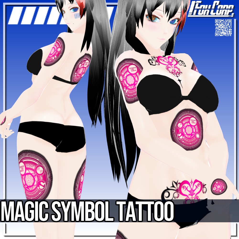 VRoid用 4色展開 魔法陣タトゥー - Magic Symbol Tattoo 4Colors