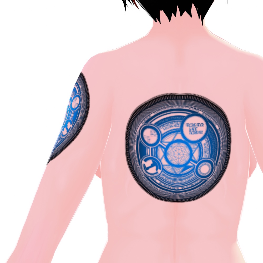 VRoid用 4色展開 魔法陣タトゥー - Magic Symbol Tattoo 4Colors