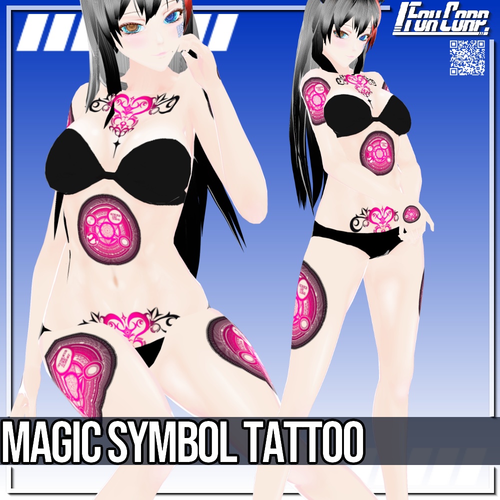 VRoid用 4色展開 魔法陣タトゥー - Magic Symbol Tattoo 4Colors