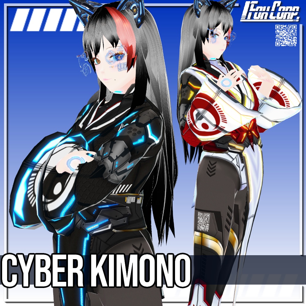 VRoid用 2*5色展開 サイバー着物/和服 - Cyber Kimono 2*5 Colors
