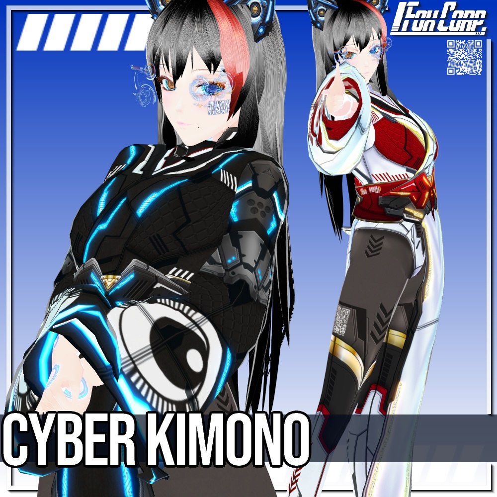 VRoid用 2*5色展開 サイバー着物/和服 - Cyber Kimono 2*5 Colors