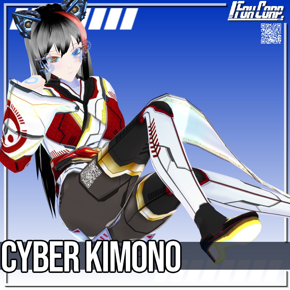 VRoid用 2*5色展開 サイバー着物/和服 - Cyber Kimono 2*5 Colors