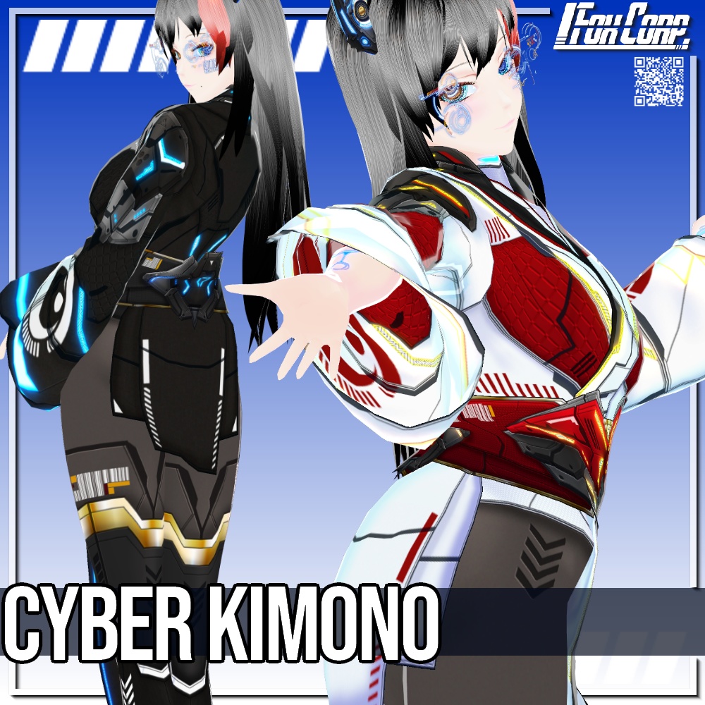 VRoid用 2*5色展開 サイバー着物/和服 - Cyber Kimono 2*5 Colors