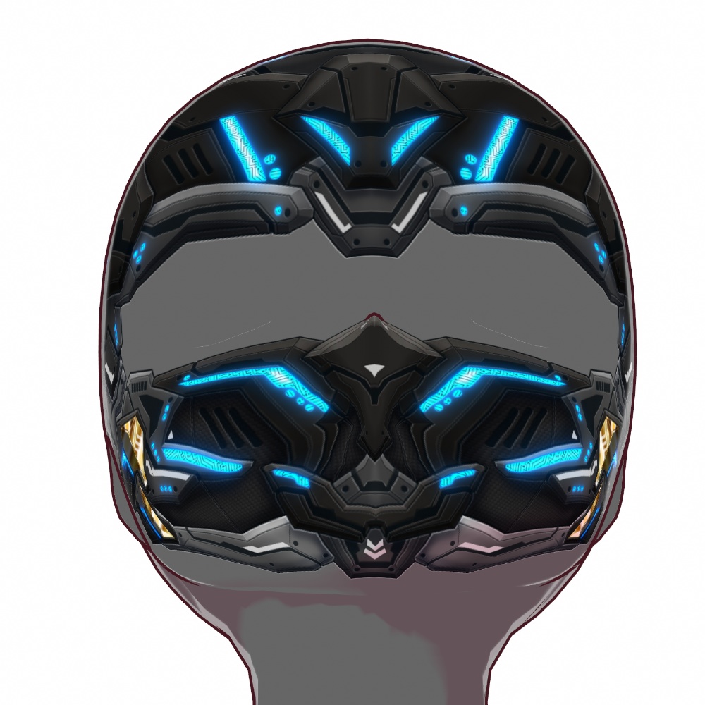 VRoid用 4*5色展開 サイバーマスク / フェイスガード - Cyber Faceguard / Mask