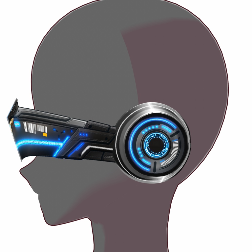 VRoid用 5色展開 サイバーバイザー - Cyber Visor 5Colors