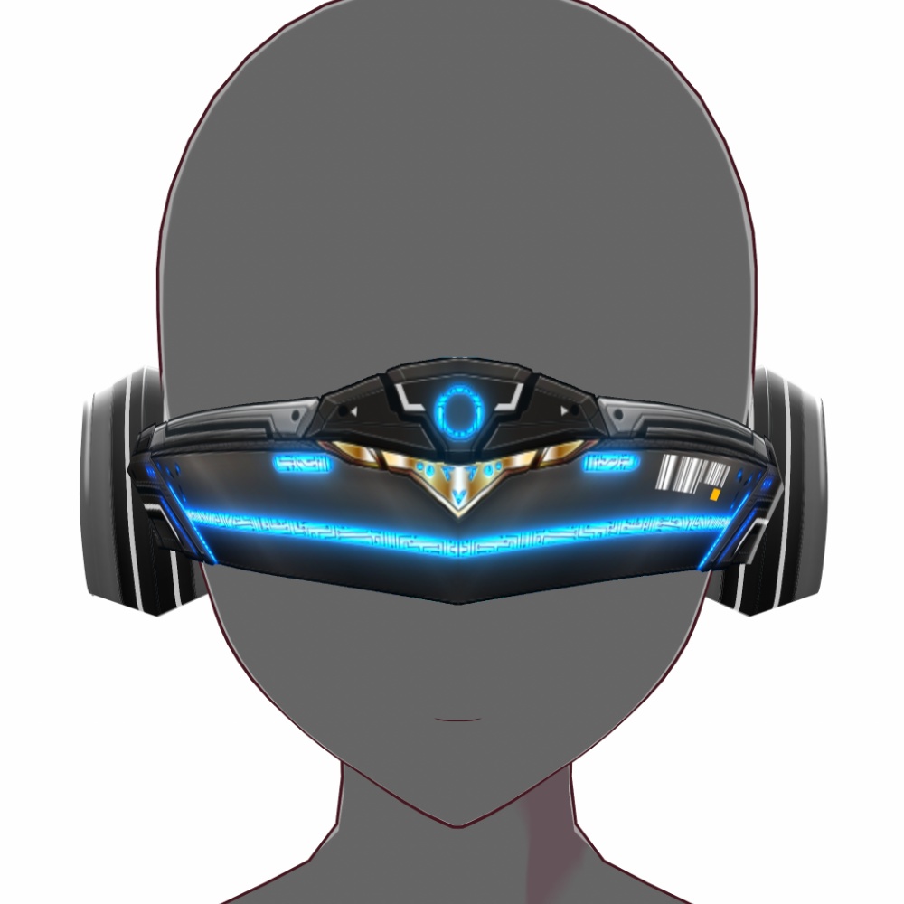 VRoid用 5色展開 サイバーバイザー - Cyber Visor 5Colors