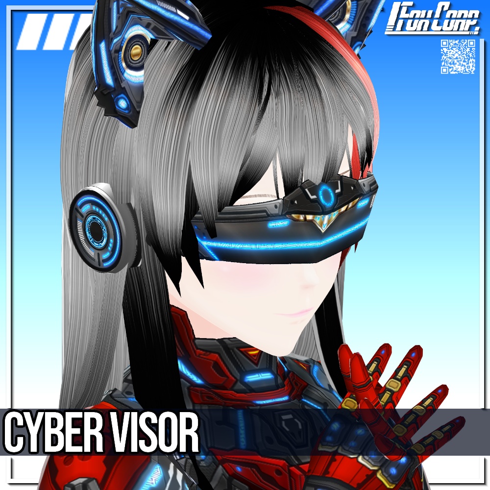 VRoid用 5色展開 サイバーバイザー - Cyber Visor 5Colors