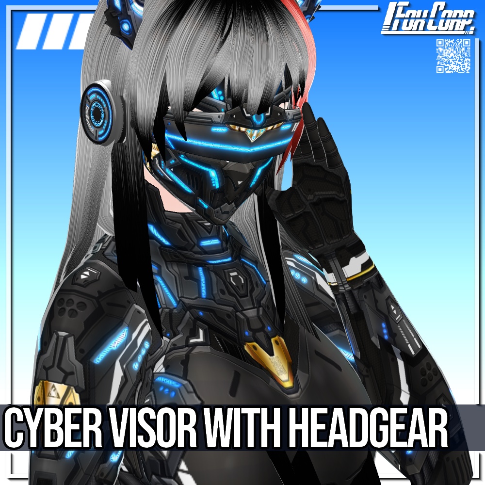 VRoid用 5色展開 サイバーバイザー - Cyber Visor 5Colors