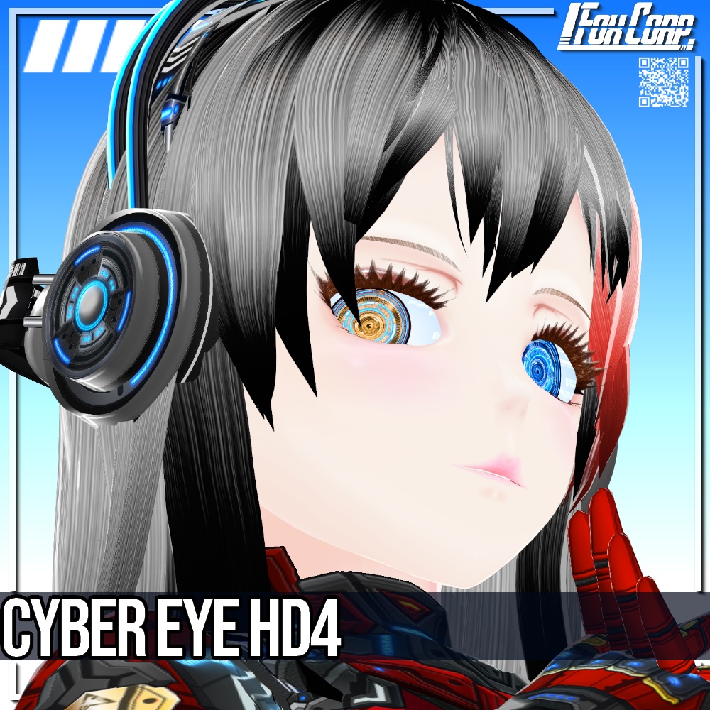 VRoid/VRC 色調変更可能 サイバーアイ HD デザイン4 - Cyber Eye Design4
