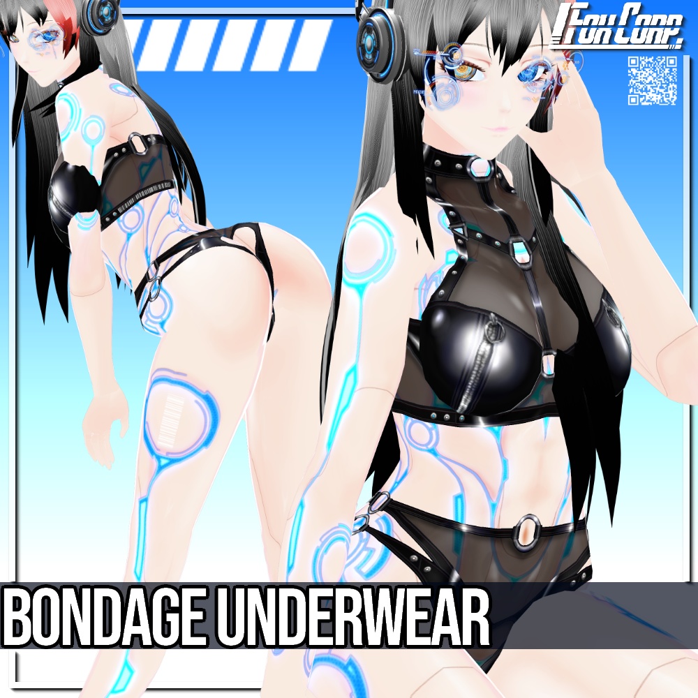 VRoid用 ボンデージ風アンダーウェア / ランジェリー - Bondage Underwear / Lingerie