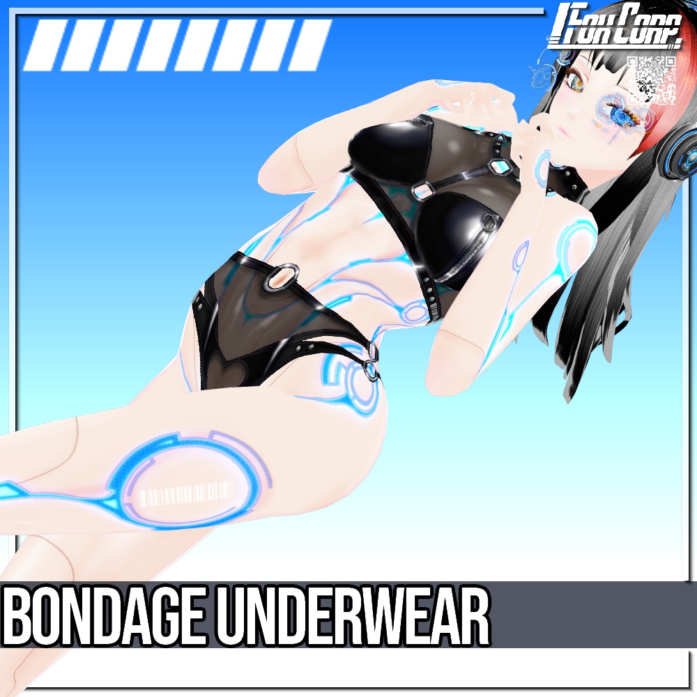 VRoid用 ボンデージ風アンダーウェア / ランジェリー - Bondage Underwear / Lingerie