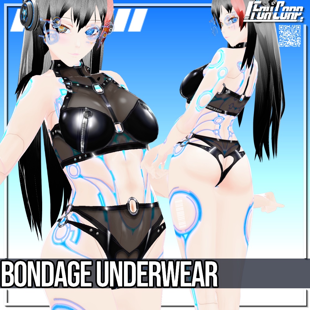 VRoid用 ボンデージ風アンダーウェア / ランジェリー - Bondage Underwear / Lingerie