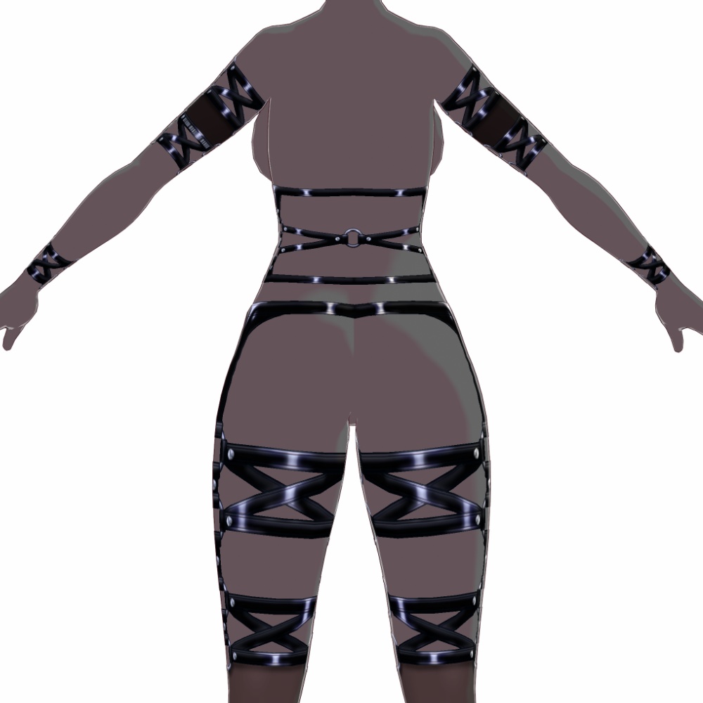 VRoid用ボンデージ風アームリング / レギンス - Bondage Arm Ring / Leggings