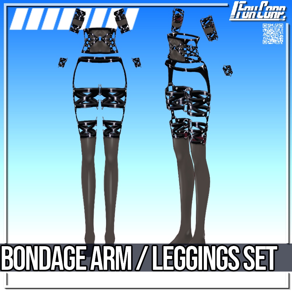 VRoid用ボンデージ風アームリング / レギンス - Bondage Arm Ring / Leggings