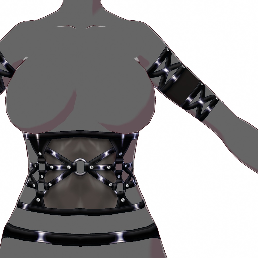 VRoid用ボンデージ風アームリング / レギンス - Bondage Arm Ring / Leggings