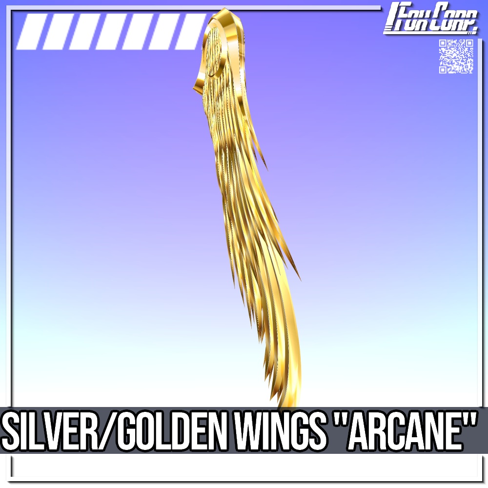 VRoid用 ゴールド / シルバー ウィング "Arcane" - Golden & Silver Wings "Arcane"