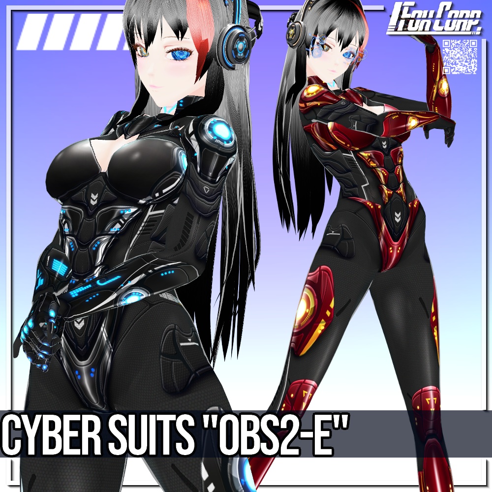 VRoid用 4*4色展開 サイバースーツ 第3世代 "OBS2-E" - Cyber Suits 3rd Gen. "OBS2-E" 4*4Colors