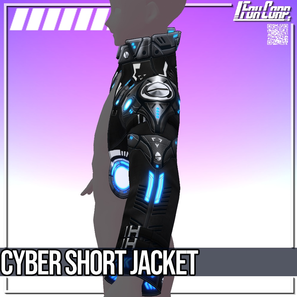 VRoid用 4*4色展開 サイバーショートジャケット - Cyber Short Jacket 4*4 Colors