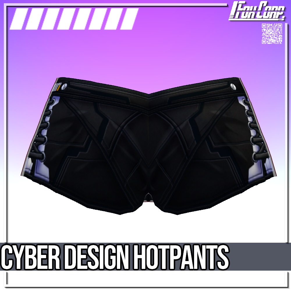 VRoid用 4色展開 サイバーホットパンツ - Cyber Design Hotpants