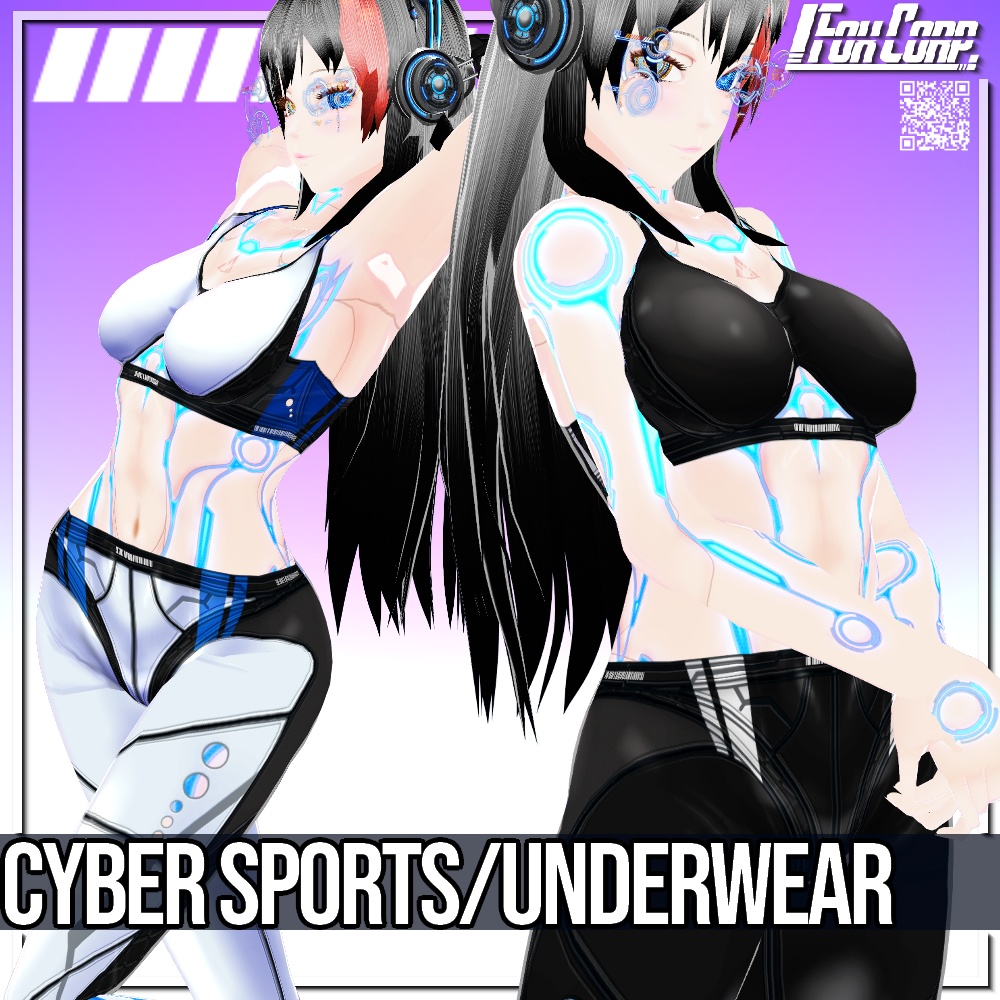 VRoid用 7パターン サイバースポーツウェア/アンダーウェア - Cyber Sports/Underwear 7Colors