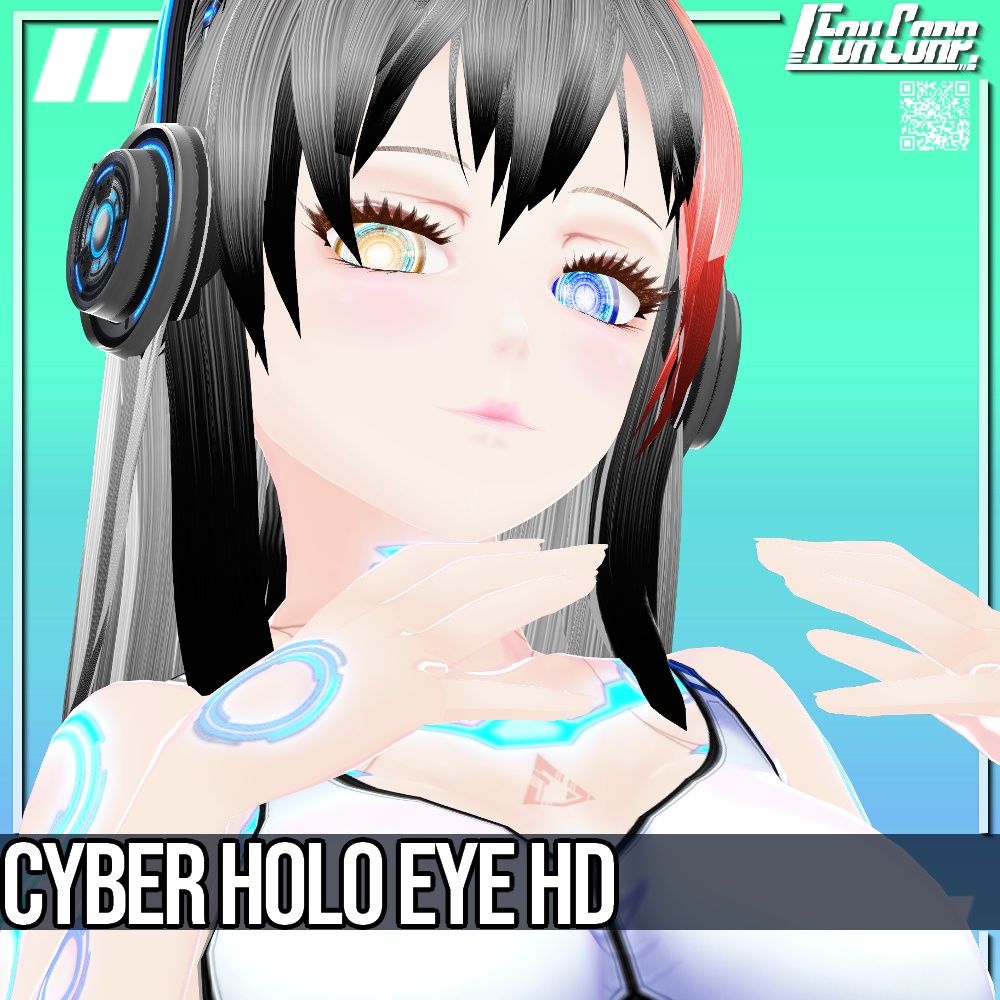 VRoid/VRC 色調変更可能 サイバー ホログラフィック アイ HD- Cyber Holo Eye HD