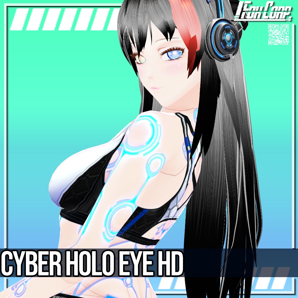 VRoid/VRC 色調変更可能 サイバー ホログラフィック アイ HD- Cyber Holo Eye HD
