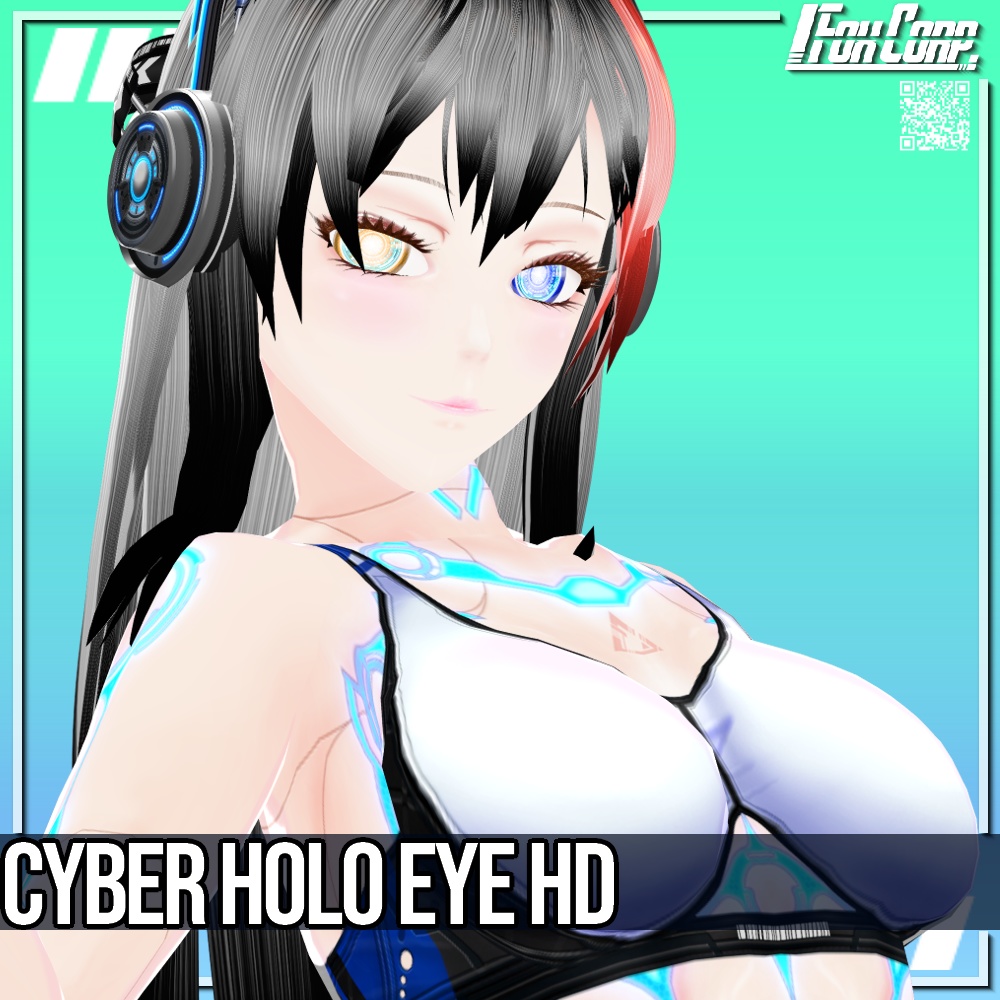 VRoid/VRC 色調変更可能 サイバー ホログラフィック アイ HD- Cyber Holo Eye HD