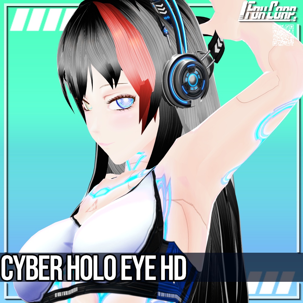 VRoid/VRC 色調変更可能 サイバー ホログラフィック アイ HD- Cyber Holo Eye HD