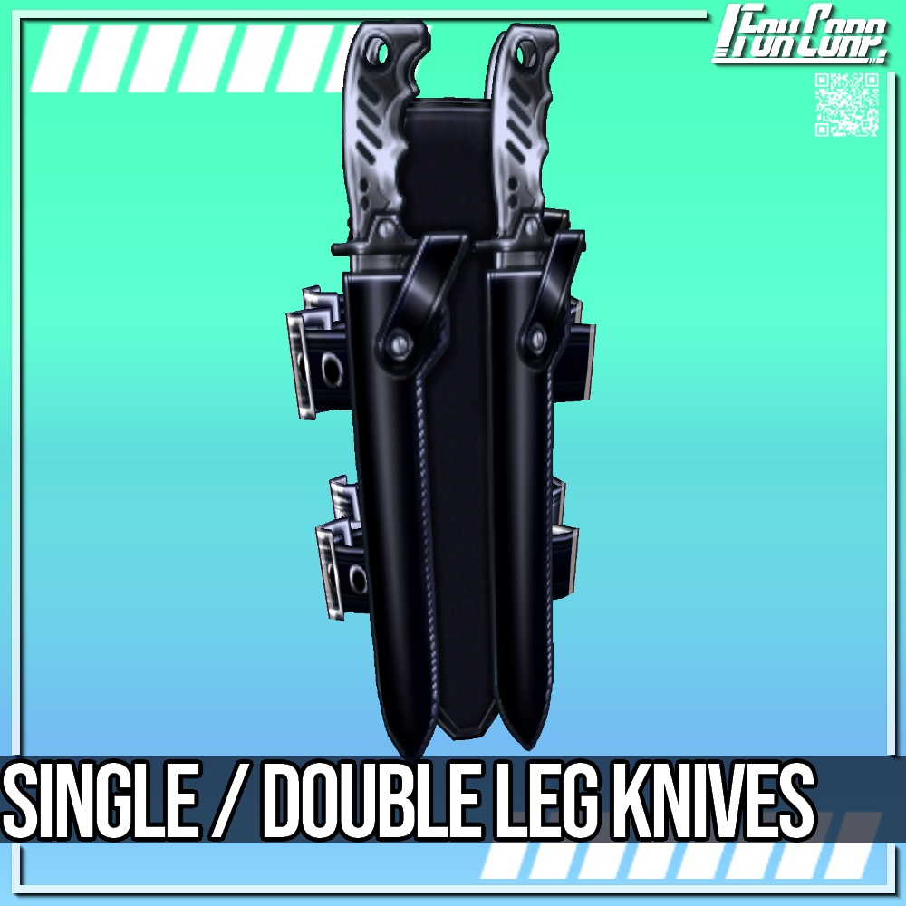 VRoid用 レッグナイフ 4パターン - Leg Knives Single/Double 4Patterns