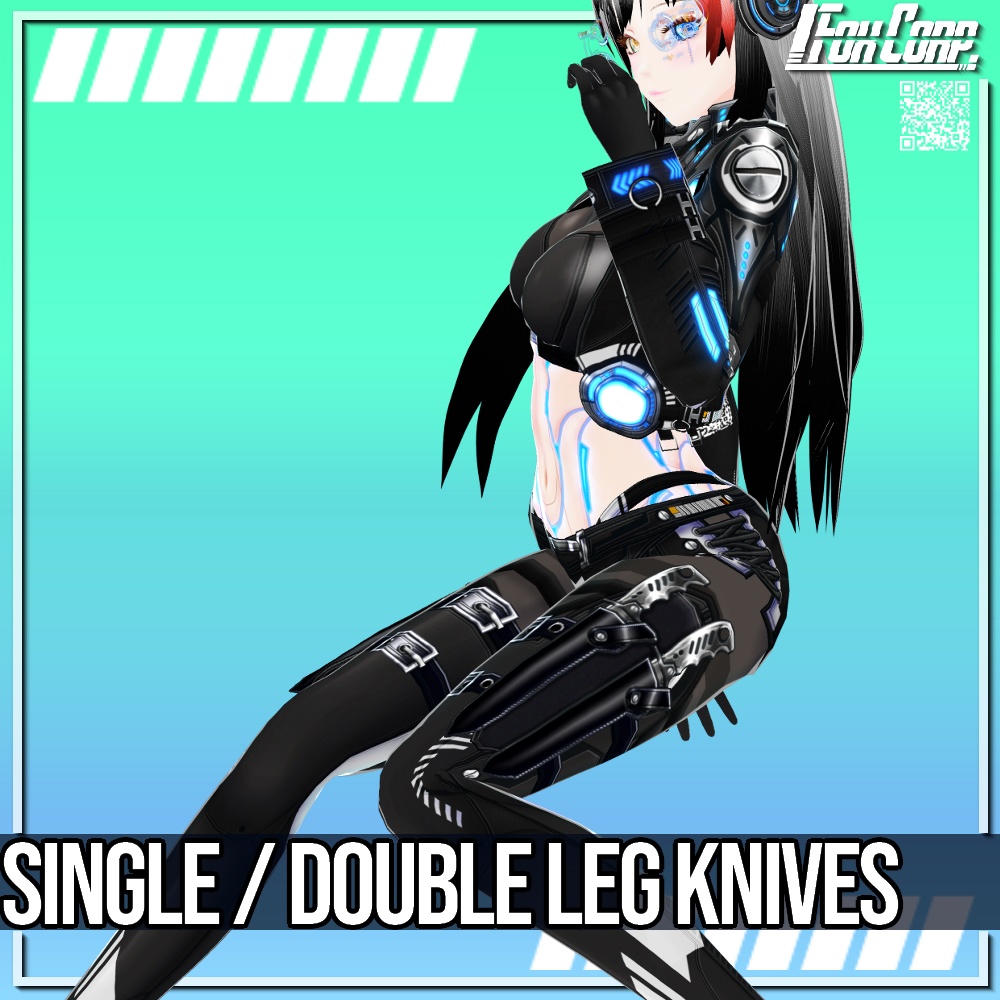 VRoid用 レッグナイフ 4パターン - Leg Knives Single/Double 4Patterns