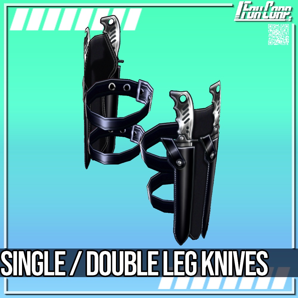 VRoid用 レッグナイフ 4パターン - Leg Knives Single/Double 4Patterns