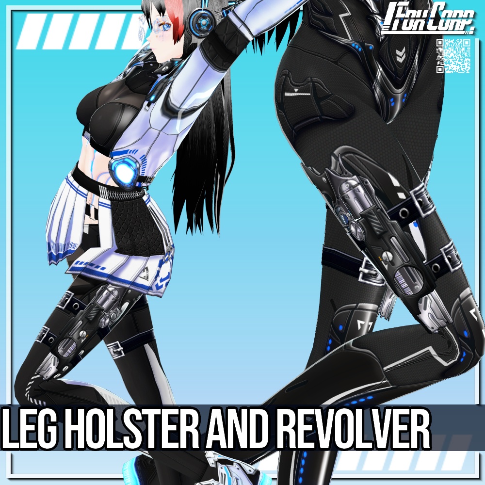 VRoid用 4パターン レッグホルスター & リボルバー - Leg Holster & Revolver