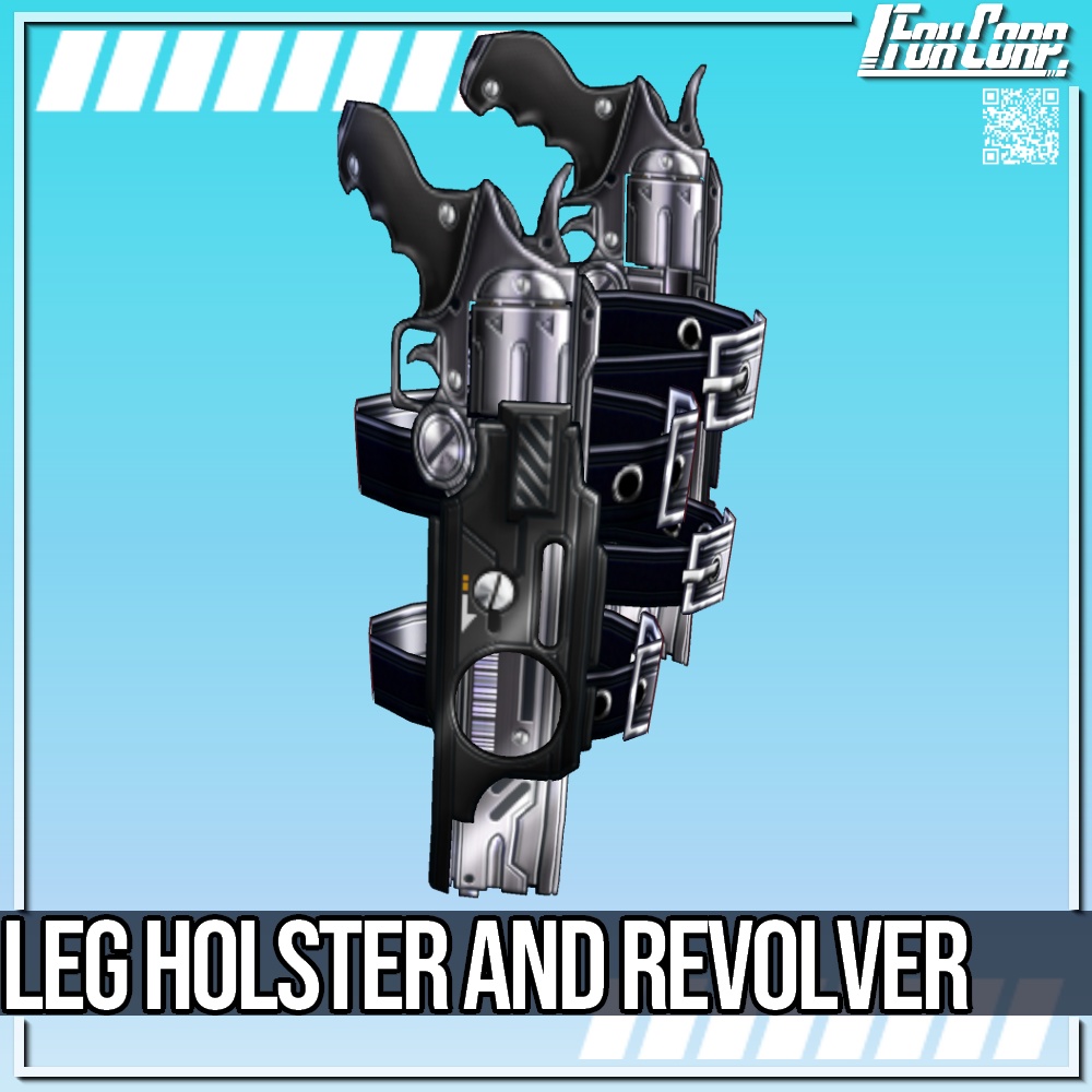 VRoid用 4パターン レッグホルスター & リボルバー - Leg Holster & Revolver