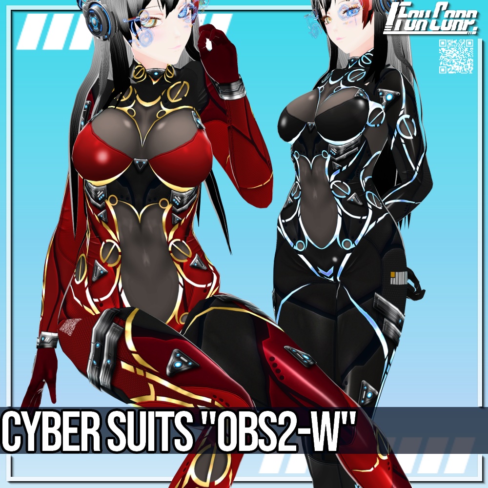 VRoid用 2*4*6色展開 サイバースーツ 第3世代 "OBS2-W" - Cyber Suits 3rd Gen. "OBS2-W" 2*6*4Colors
