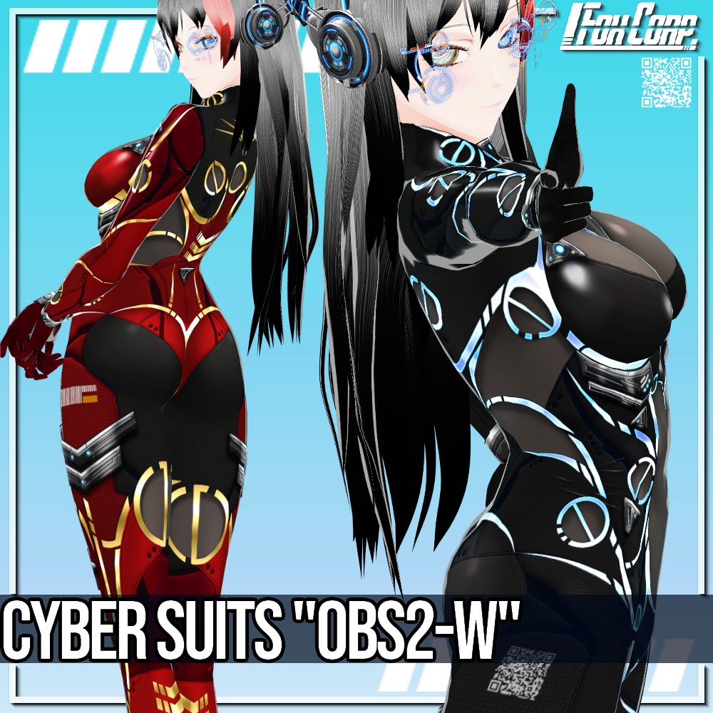 VRoid用 2*4*6色展開 サイバースーツ 第3世代 "OBS2-W" - Cyber Suits 3rd Gen. "OBS2-W" 2*6*4Colors