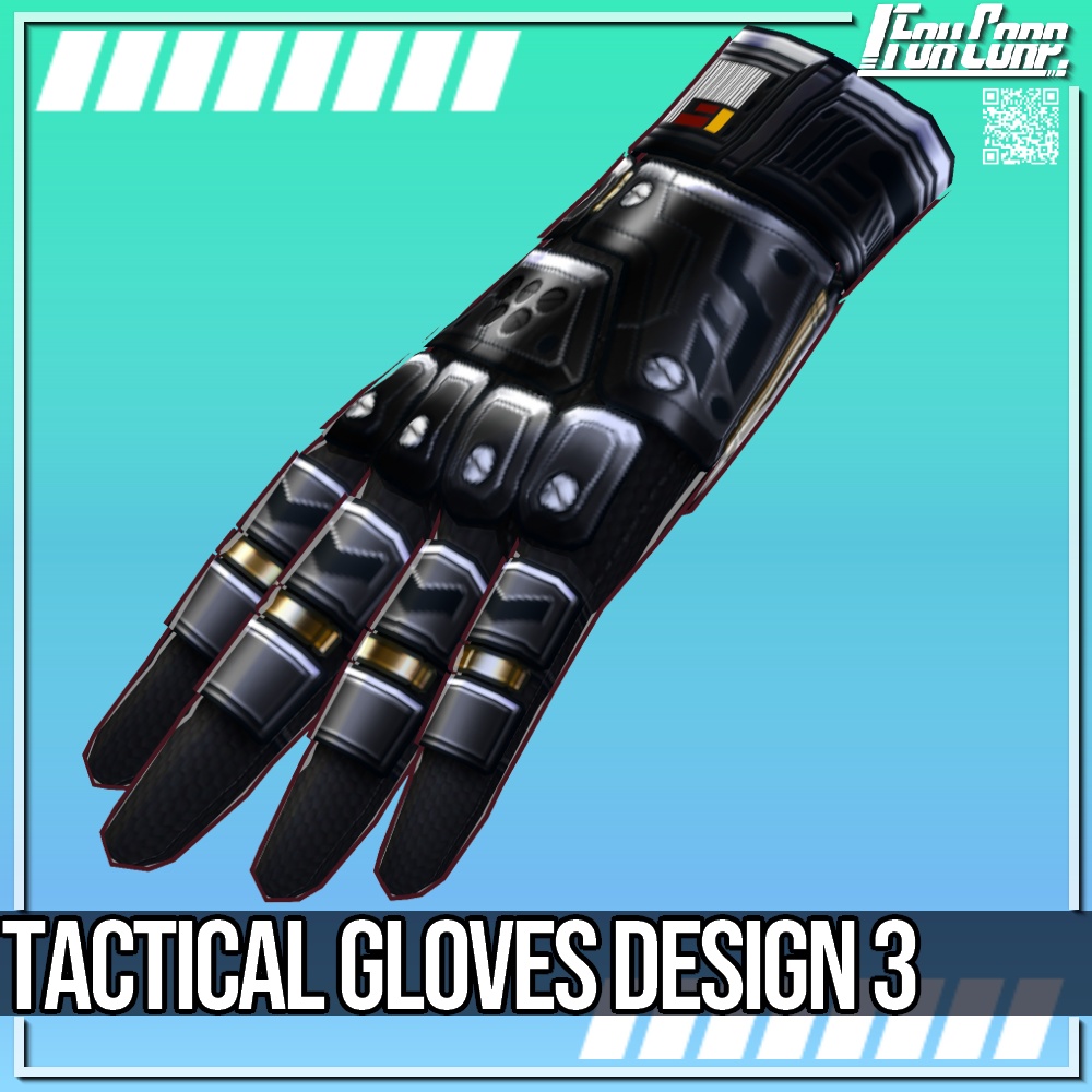 VRoid用 3*3色展開 タクティカルグローブ デザイン3 - Tactical Gloves Design3 3*3 Colors