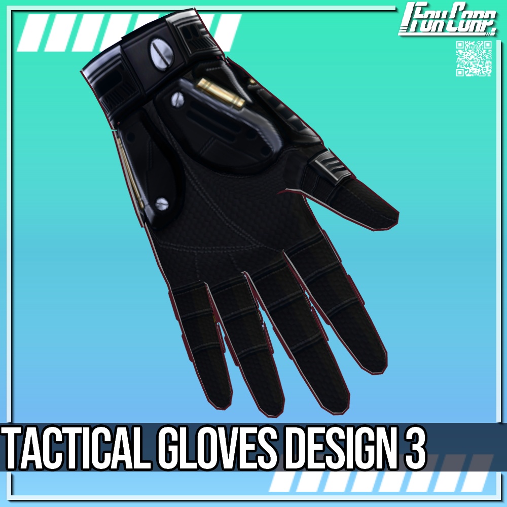 VRoid用 3*3色展開 タクティカルグローブ デザイン3 - Tactical Gloves Design3 3*3 Colors