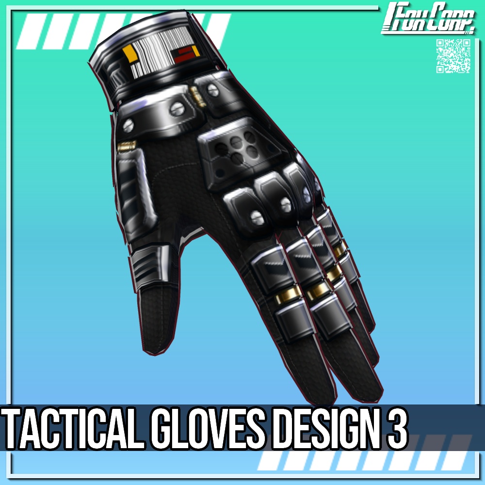 VRoid用 3*3色展開 タクティカルグローブ デザイン3 - Tactical Gloves Design3 3*3 Colors