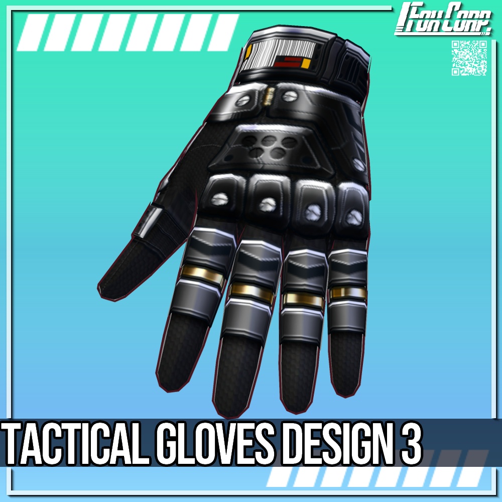 VRoid用 3*3色展開 タクティカルグローブ デザイン3 - Tactical Gloves Design3 3*3 Colors