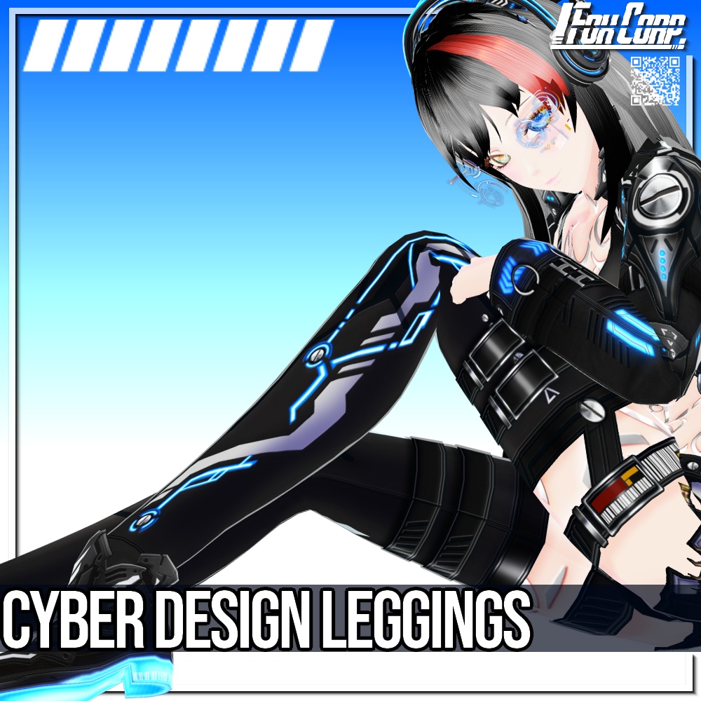 VRoid用 6色展開 サイバーデザイン レッグウェア - Cyber Design Leggings 6Colors