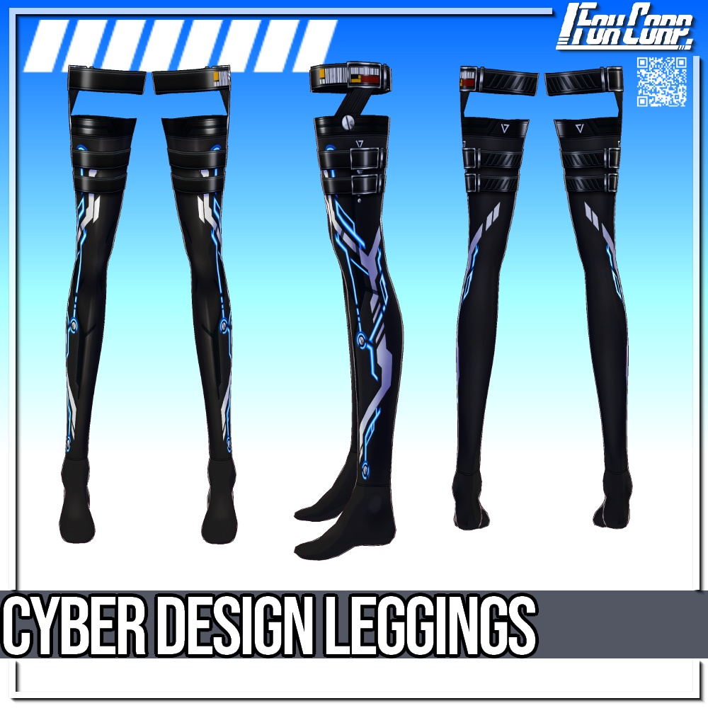 VRoid用 6色展開 サイバーデザイン レッグウェア - Cyber Design Leggings 6Colors