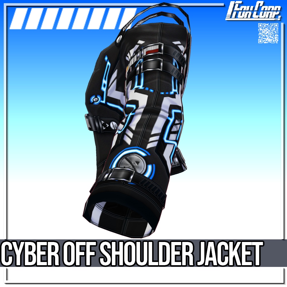 VRoid用 6色展開 サイバーオフショルダージャケット - Cyber Off Shoulder Jacket 6Colors
