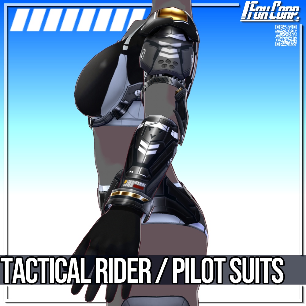 VRoid用 3色展開 タクティカル ライダー/パイロット スーツ - Tactical Rider/Pilot Suits 3Colors
