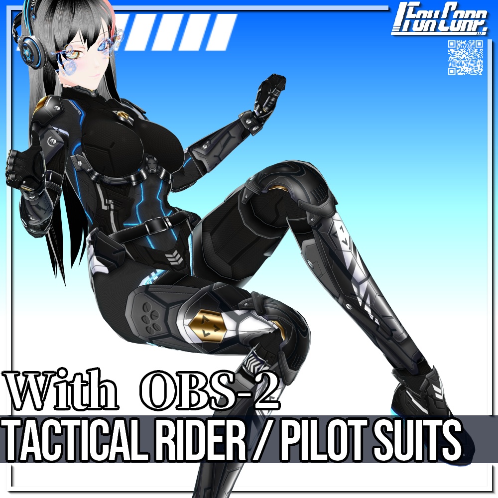 VRoid用 3色展開 タクティカル ライダー/パイロット スーツ - Tactical Rider/Pilot Suits 3Colors
