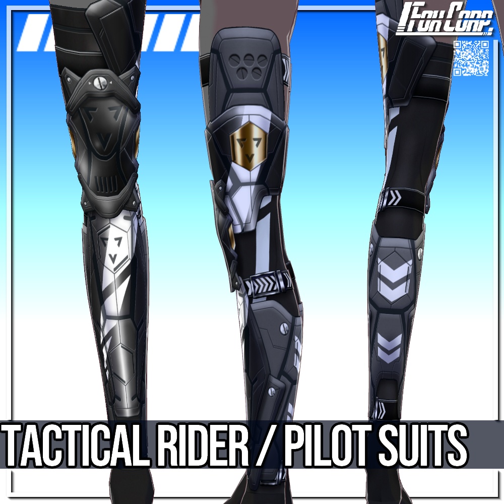 VRoid用 3色展開 タクティカル ライダー/パイロット スーツ - Tactical Rider/Pilot Suits 3Colors