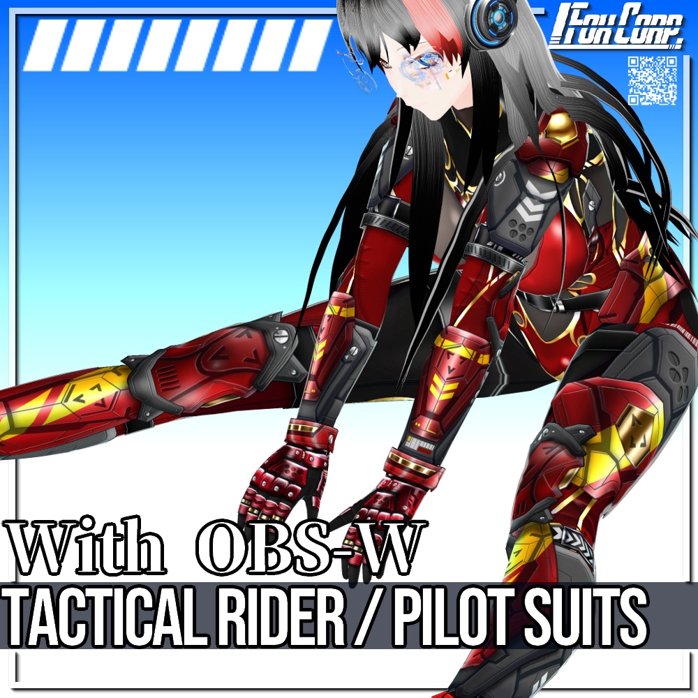 VRoid用 3色展開 タクティカル ライダー/パイロット スーツ - Tactical Rider/Pilot Suits 3Colors