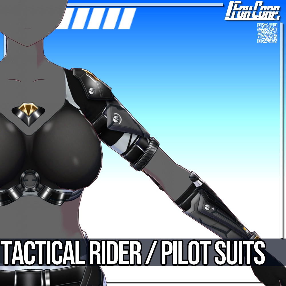 VRoid用 3色展開 タクティカル ライダー/パイロット スーツ - Tactical Rider/Pilot Suits 3Colors