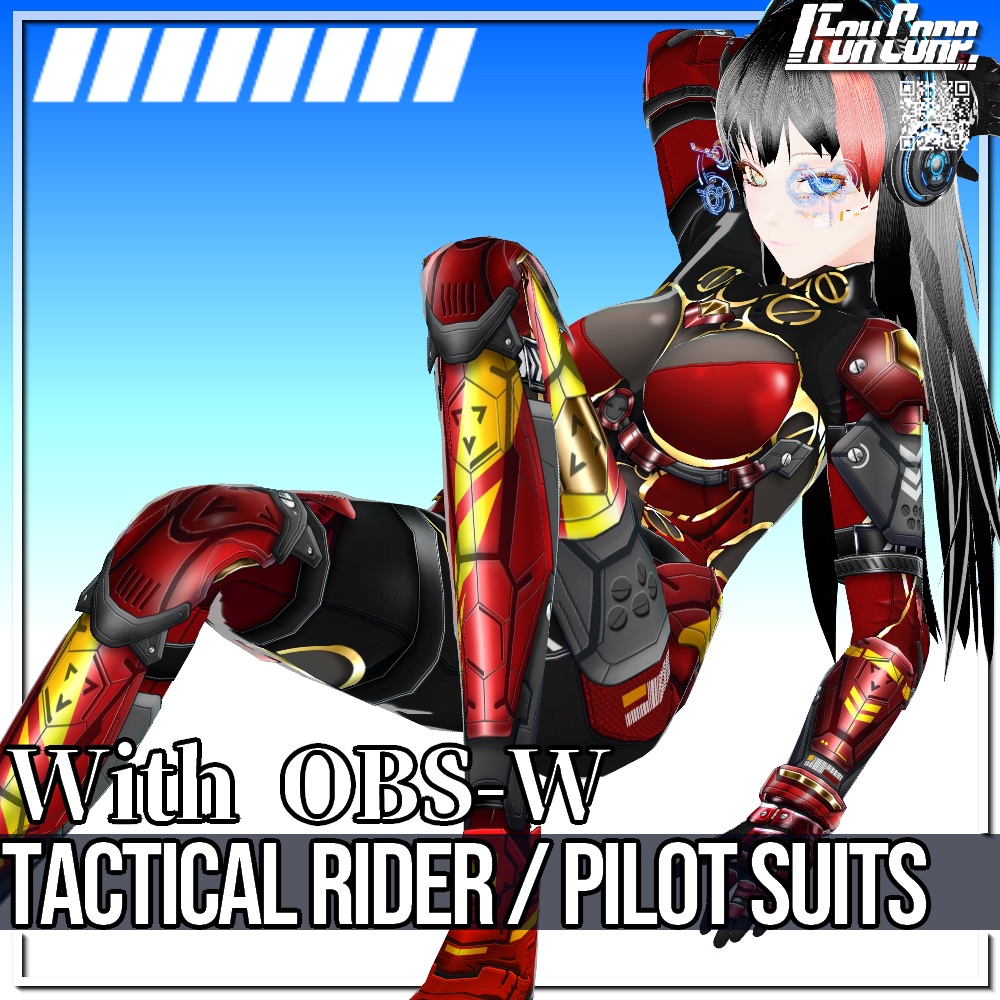 VRoid用 3色展開 タクティカル ライダー/パイロット スーツ - Tactical Rider/Pilot Suits 3Colors